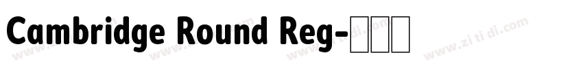 Cambridge Round Reg字体转换